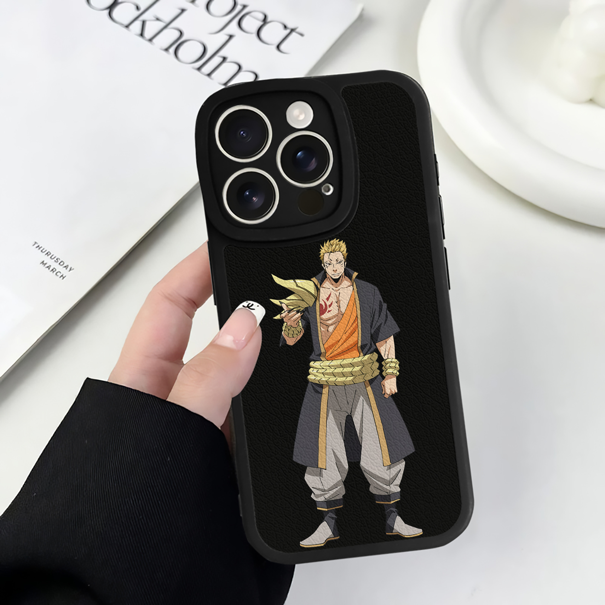 （画像用） 転スラ Regarding Reincarnated to Slime 【iPhone 16シリーズ対応】シリコンスマホケース（レザー調） 材質：シリコン